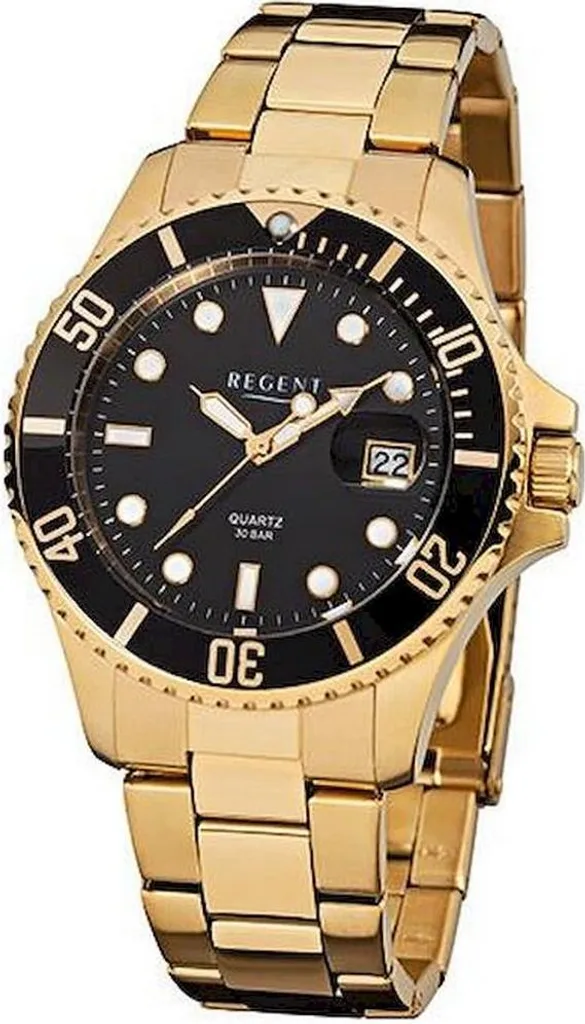 Regent Montre Homme F-370 - Montre Bracelet en Acier Classique et Élégante