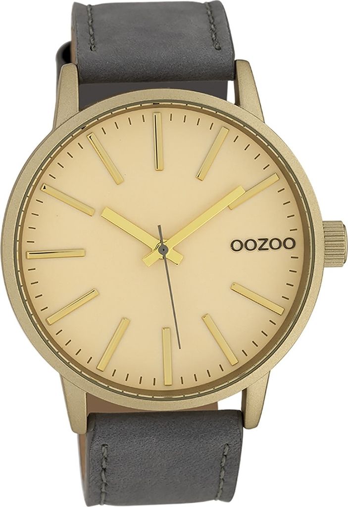 Oozoo Leder Damen Uhr Analog Quarzuhr Armband grau Timepieces D2UOC10013