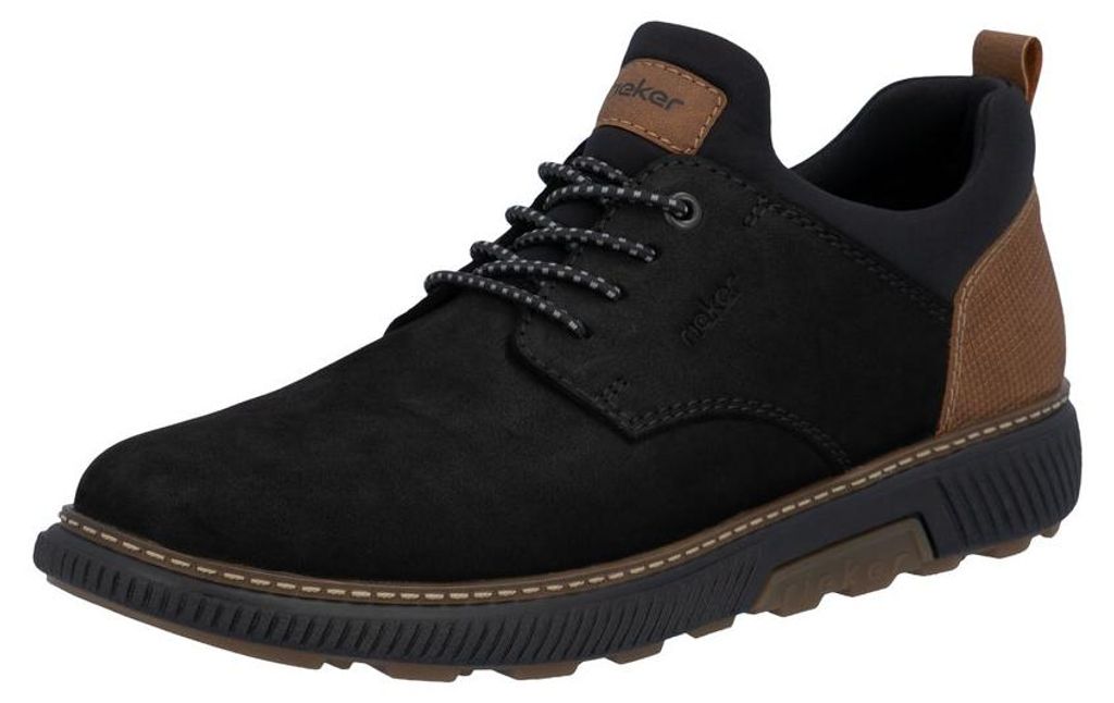 Rieker HWK Herren Halbschuhe Rauleder schwarz Produktbild 