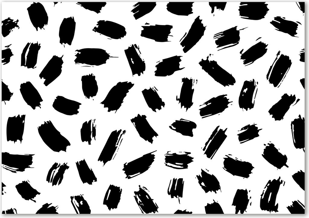 Tulup Glas-Bild - 100 x 70 - Wandbild aus Glas - Wandkunst - Wandbild hinter gehärtetem Sicherheitsglas - Sonstige - Schwarzweiße Flecken - Sch...