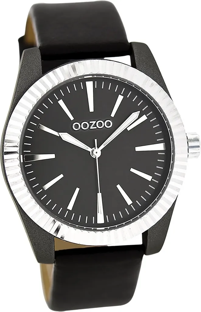 Oozoo orologio da donna in pelle opaco analogico al quarzo bracciale nero Timepieces D2UOC6519A