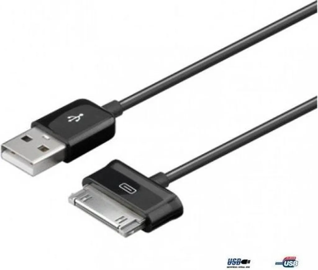 Cavo Ricarica Samsung 30 pin Techly Nero | Lunghezza 1.2m per Viaggi