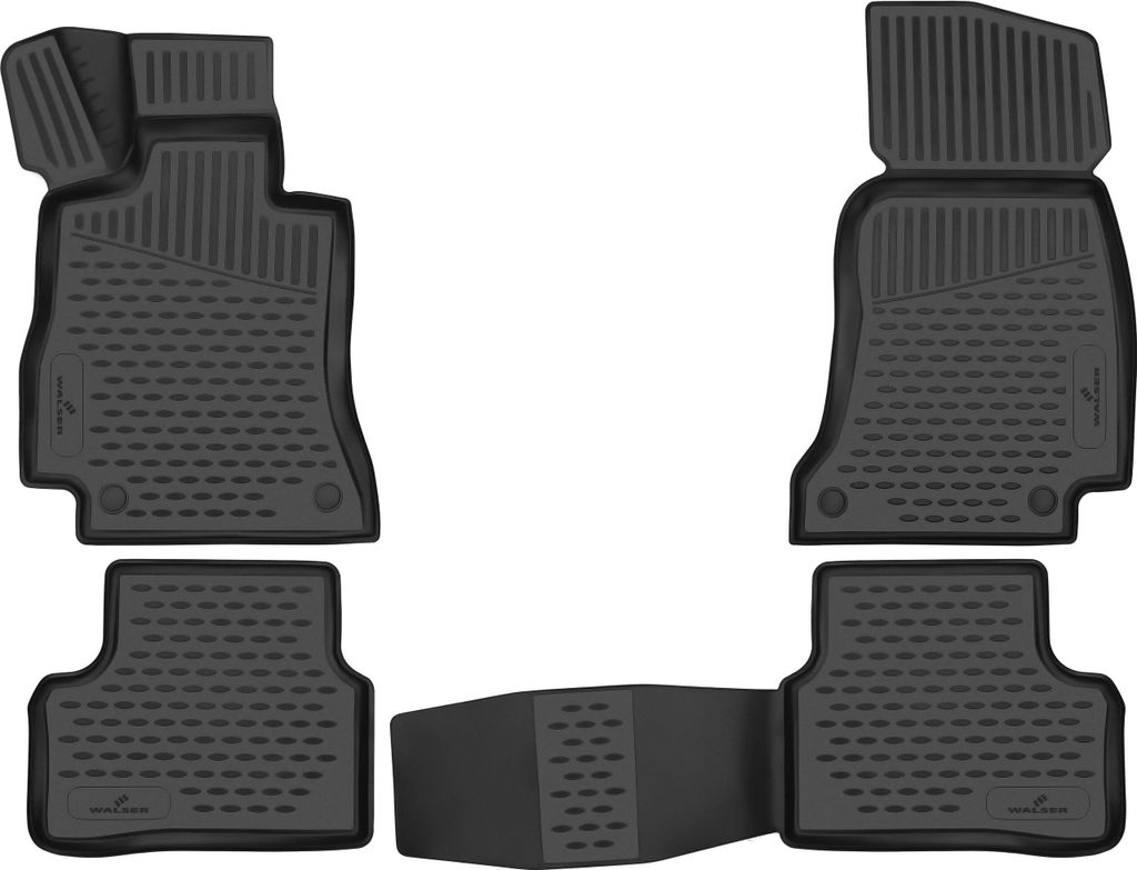 WALSER XTR Gummi Fussmatten Auto für Mercedes-Benz E-Klasse (W213) 01/2016-2023, 100% passgenaue Auto Fußmatten, robuste Universal Fußmatte Auto...