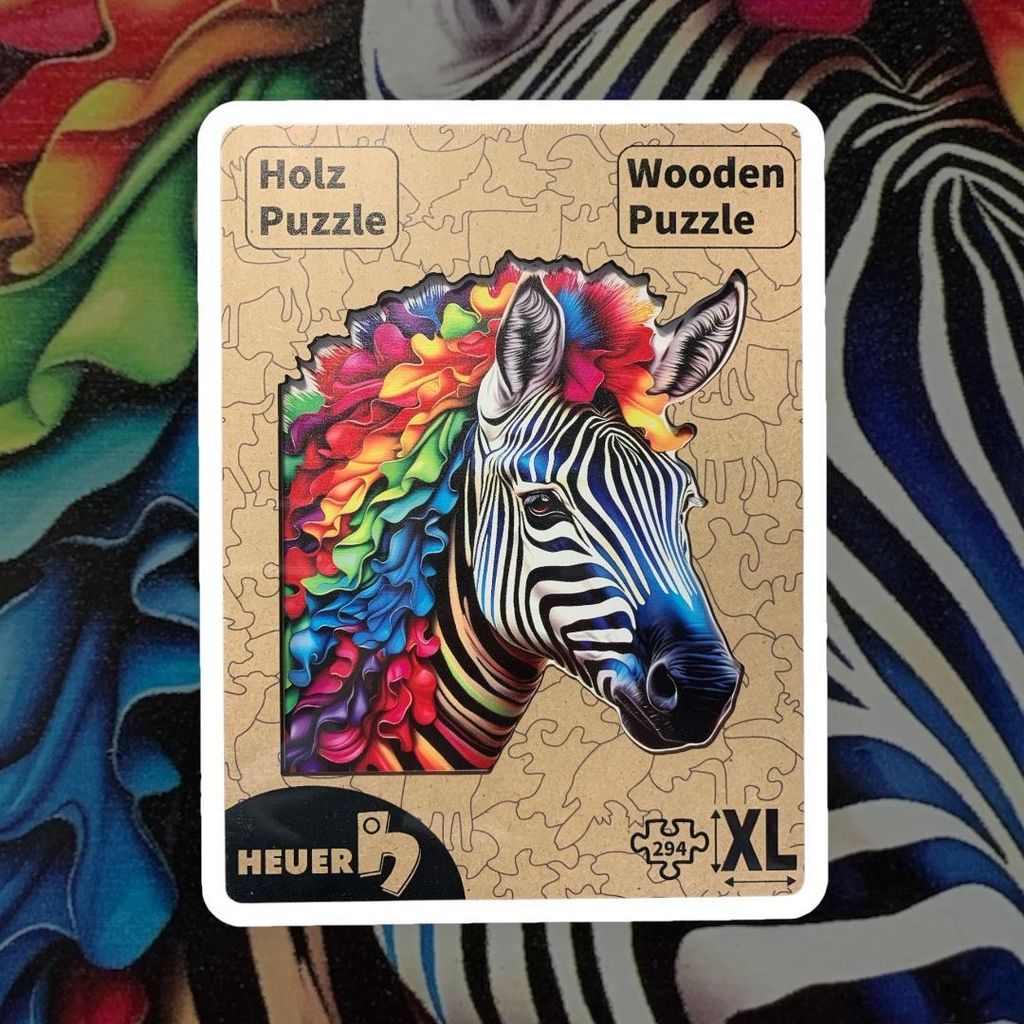 Creative-Art Wooden-Puzzle Holzpuzzle HEUER Motiv: Zebra, 294 Teile XL