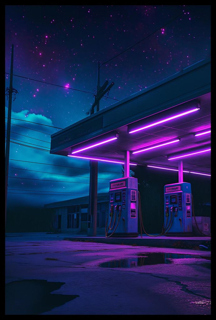 Poster 40x60cm Kraft des Neon-Nachts