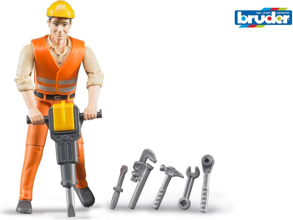 Bruder 60020 Bauarbeiter mit Zubehör Produktbild 