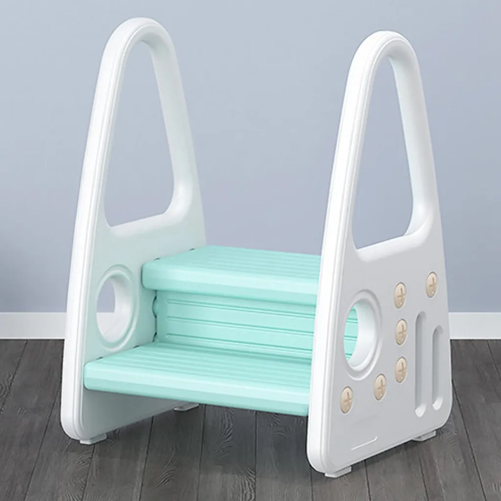 Sgabello Magico Blu per Bambini | Doppia Altezza con Sponda Sicura
