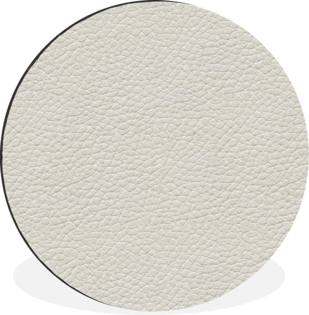 MuchoWow Aluminium Wandkreis Leder - Textur - Tierhaut Ø 60 cm Wanddeko Modern Wohnzimmer - Wand Kreis - Wandbild - Schlafzimmer - Aluminium Bil...