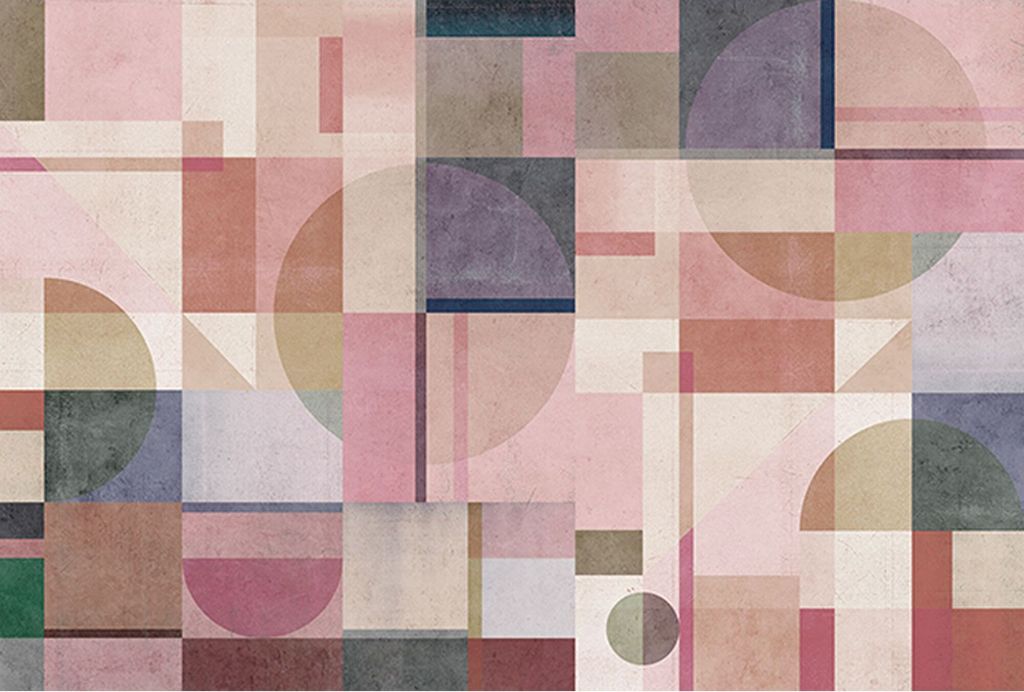 Tadessi Fototapete | Modern | 4.00 m x 2.70 m | Rosa | Lila | Wandbild | Digitaldruck
