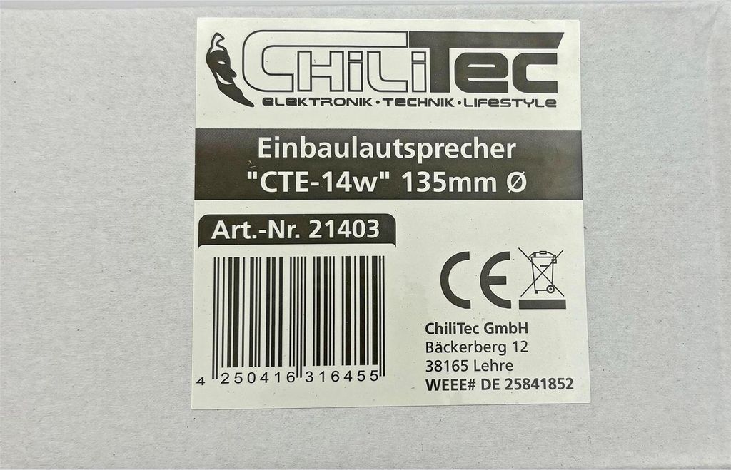 Einbaulautsprecher "CTE-14w", weiß Produktbild 5