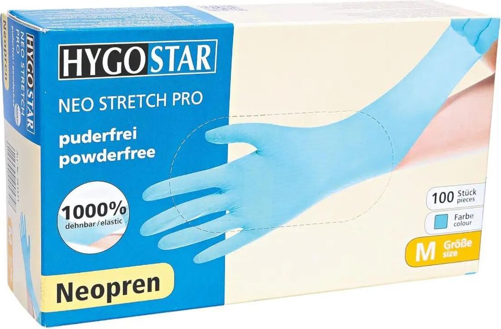Hygostar Neopren-Handschuhe Neo Stretch Pro | puderfrei | Produktbild 