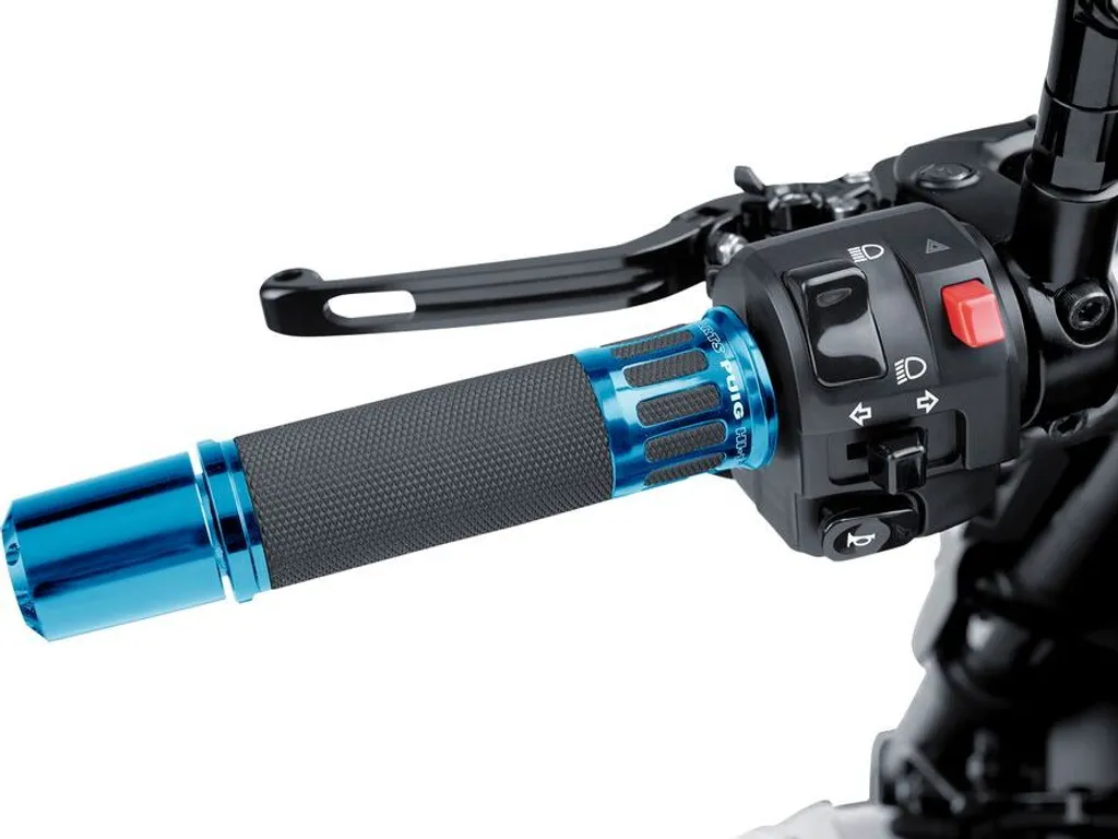 Poignées racing bleues PUIG 8188A : confort et grip pour KAWASAKI KLE500