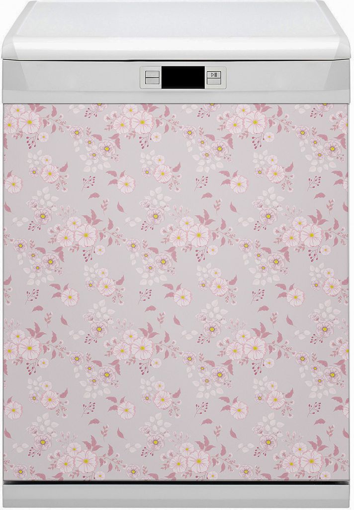 Magnet für Spülmaschine Abwaschbar 60x70 cm Magnet für Spülmaschine Magnetmatte Nachbildung - Kleine Blumen
