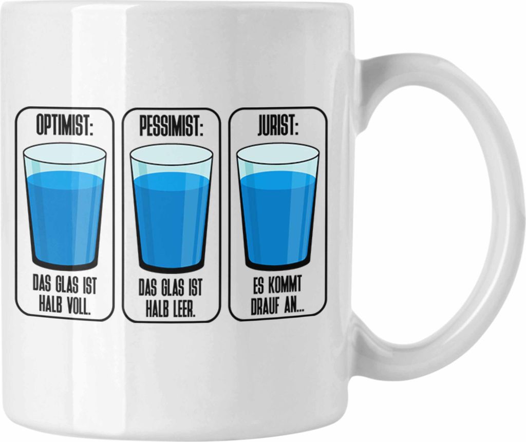 Trendation - Jura Tasse Geschenk Juristen Geschenkidee Lustiger Spruch Humor Anwalt (Weiß)