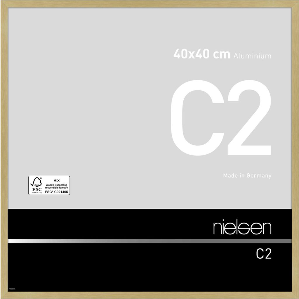 nielsen Aluminium Bilderrahmen C2, 40x40 cm, Struktur Gold Produktbild 