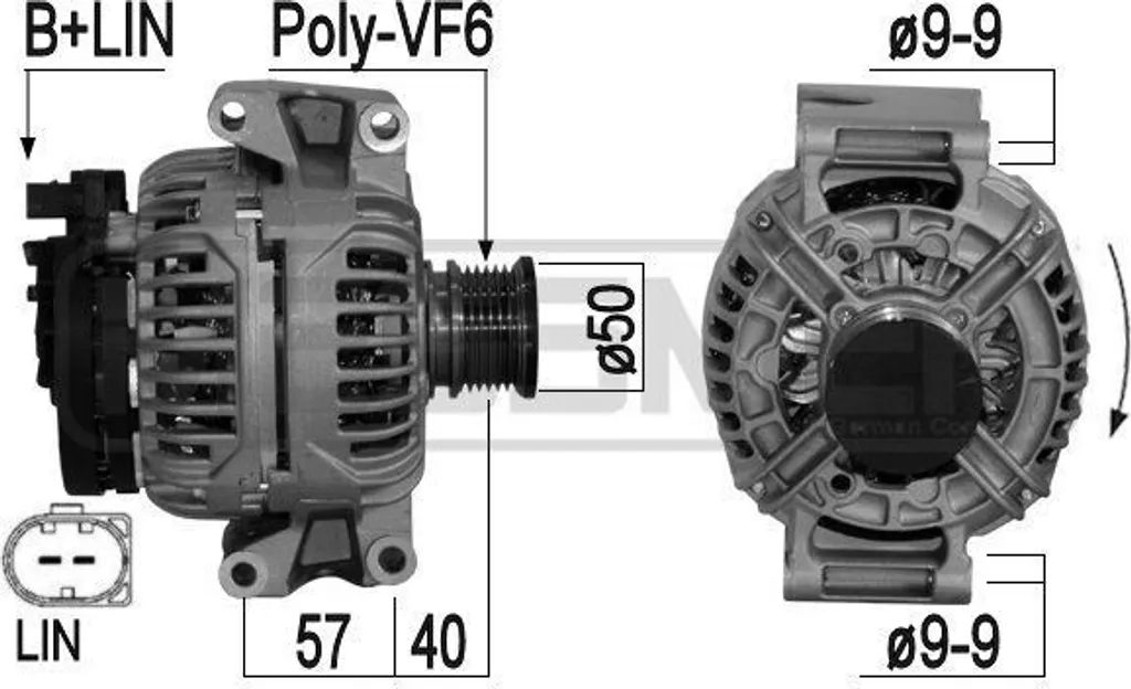 Alternateur de rechange pour Mercedes Sprinter W906 et Vito W639 ERA