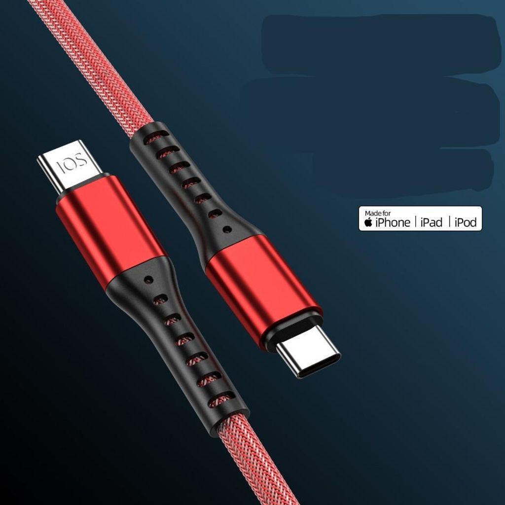 3er-Set 20-W-PD-Schnellladekabel mit PD-Adapter für iPhone, Typ-C auf Lightning, 1,2 m