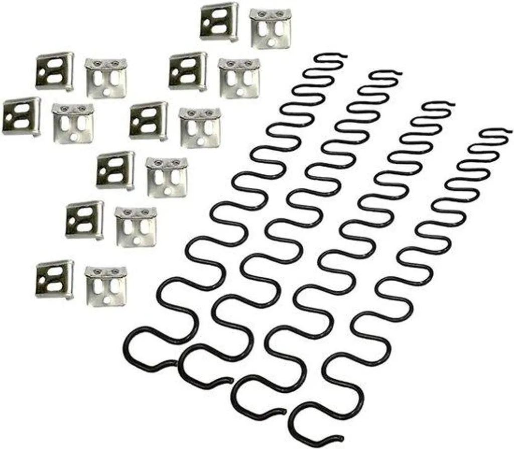 Kit de ressorts zigzag pour canapé et fauteuil avec clips de fixation
