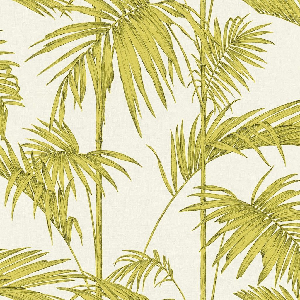 Profhome 369194-GU Natur Tapete Palmen matt grün creme 5,33 m2
