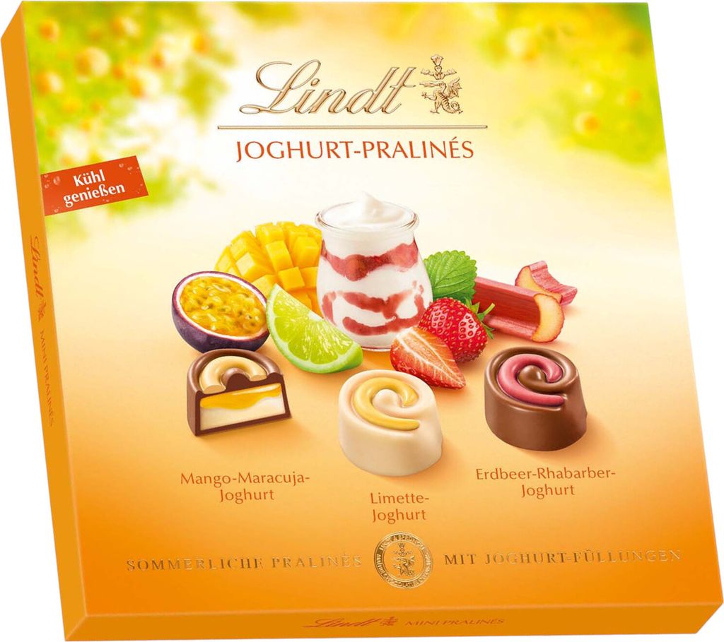 Lindt Joghurt-Pralinés 150g Sommer Edition Schokolade Produktbild 