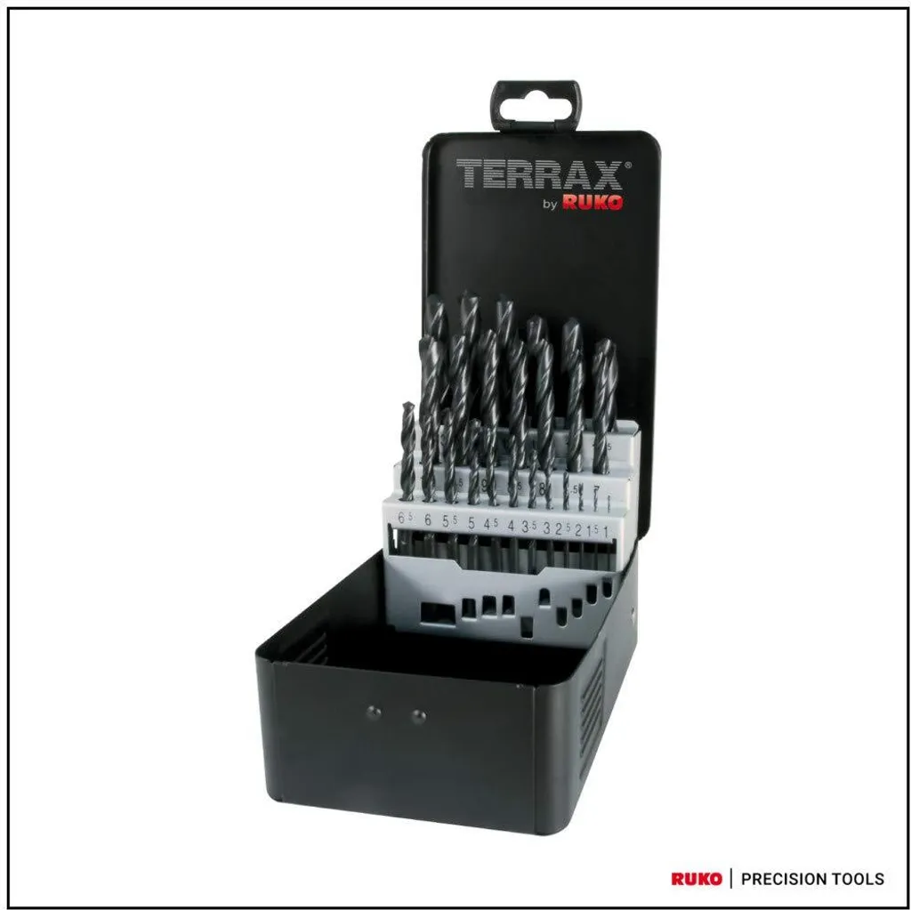 Set Punte RUKO HSS-R 1-13mm | Cassetta Metallo per Officina e Fai-da-Te