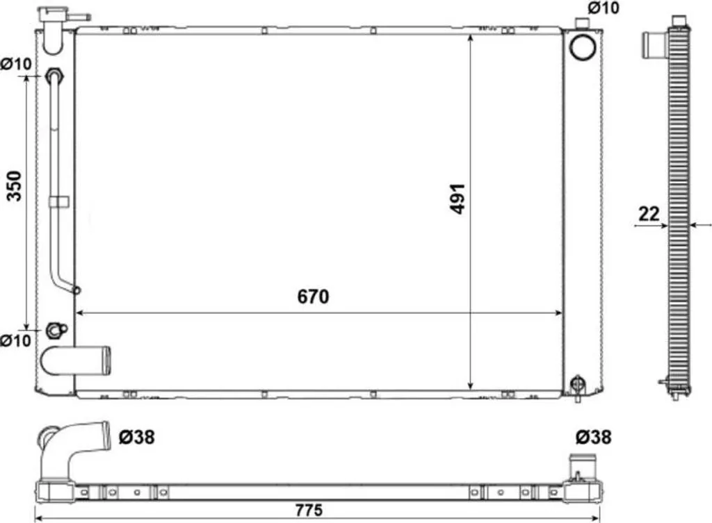 Radiateur de refroidissement NRF 53974 en aluminium renforcé OEM - 9