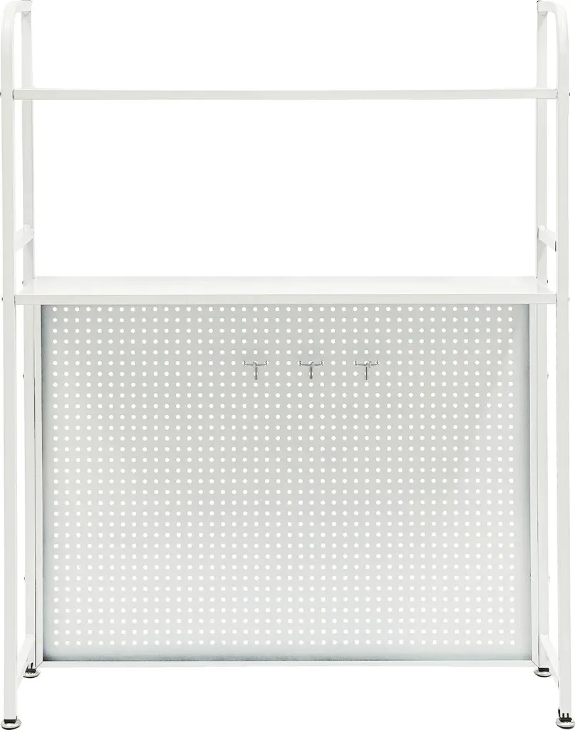 Étagère de rangement de bureau moderne en métal blanc double étage