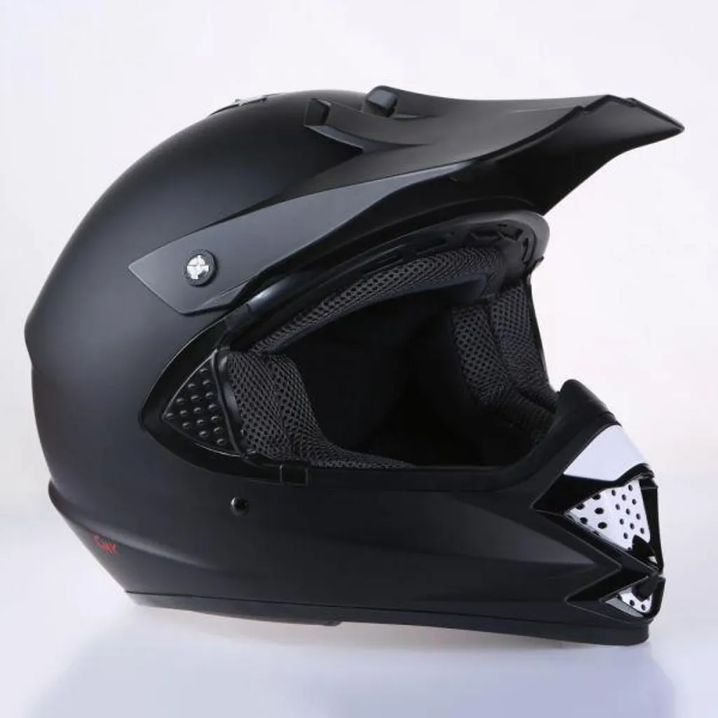 Casque Motocross Noir Mat Harrier - Protection Légère et Confort Taille L
