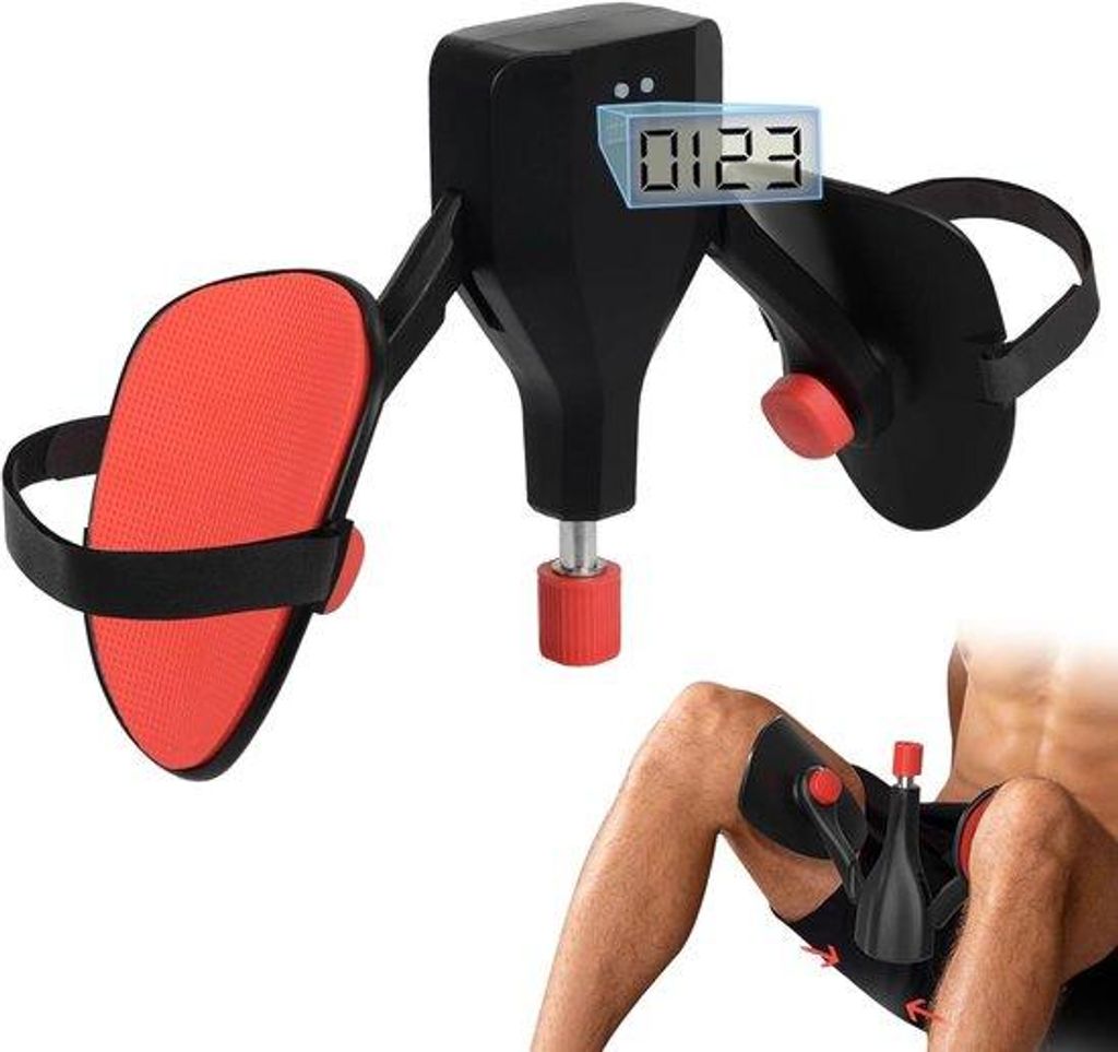 Körpergewichts-Trainingsgerät für Männer, Beckenreparatur, multifunktionales Bein-Clip-Trainingsgerät mit Zähler, 360° einstellbare Obersche...