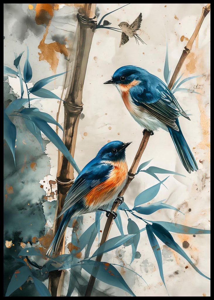 Plakat 59,4x84,1cm Drei Vögel