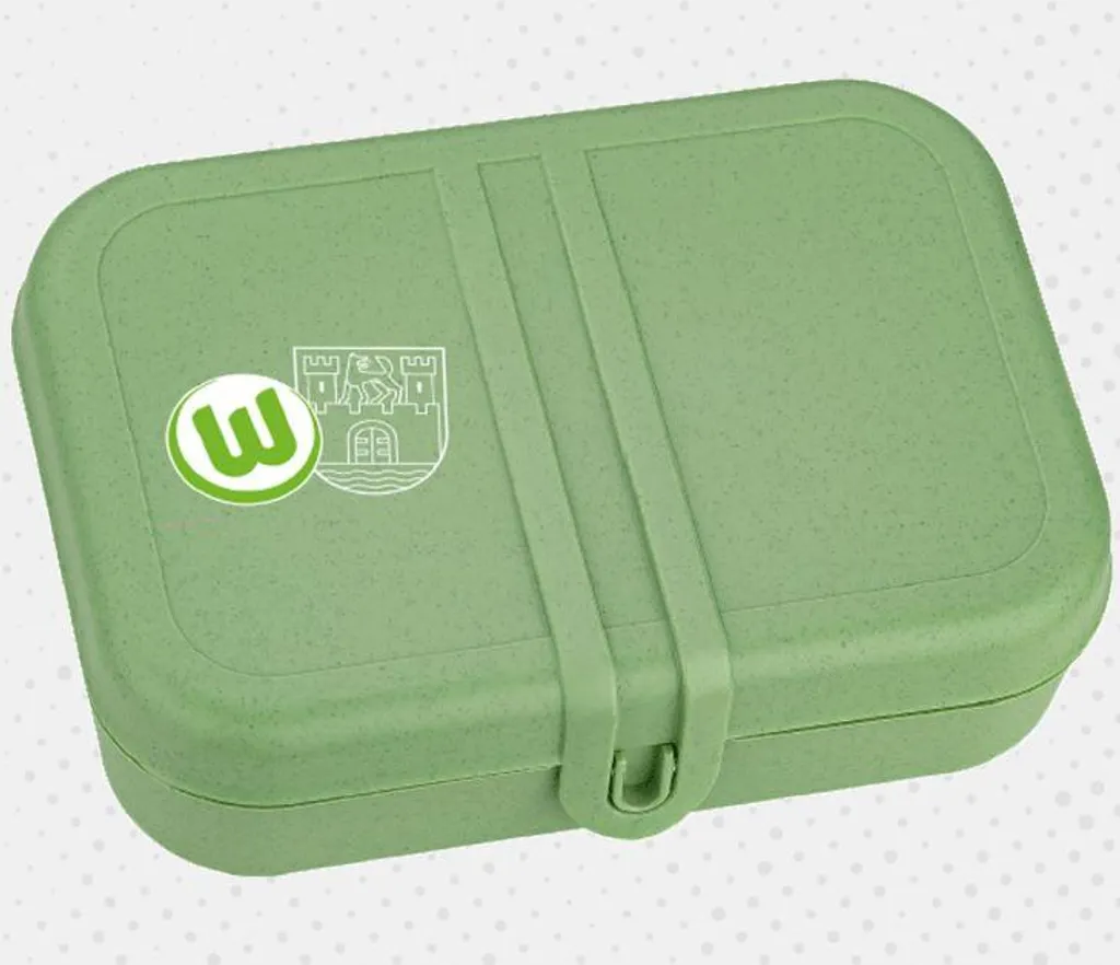 Boîte à lunch VfL Wolfsburg verte avec blason officiel de la ville