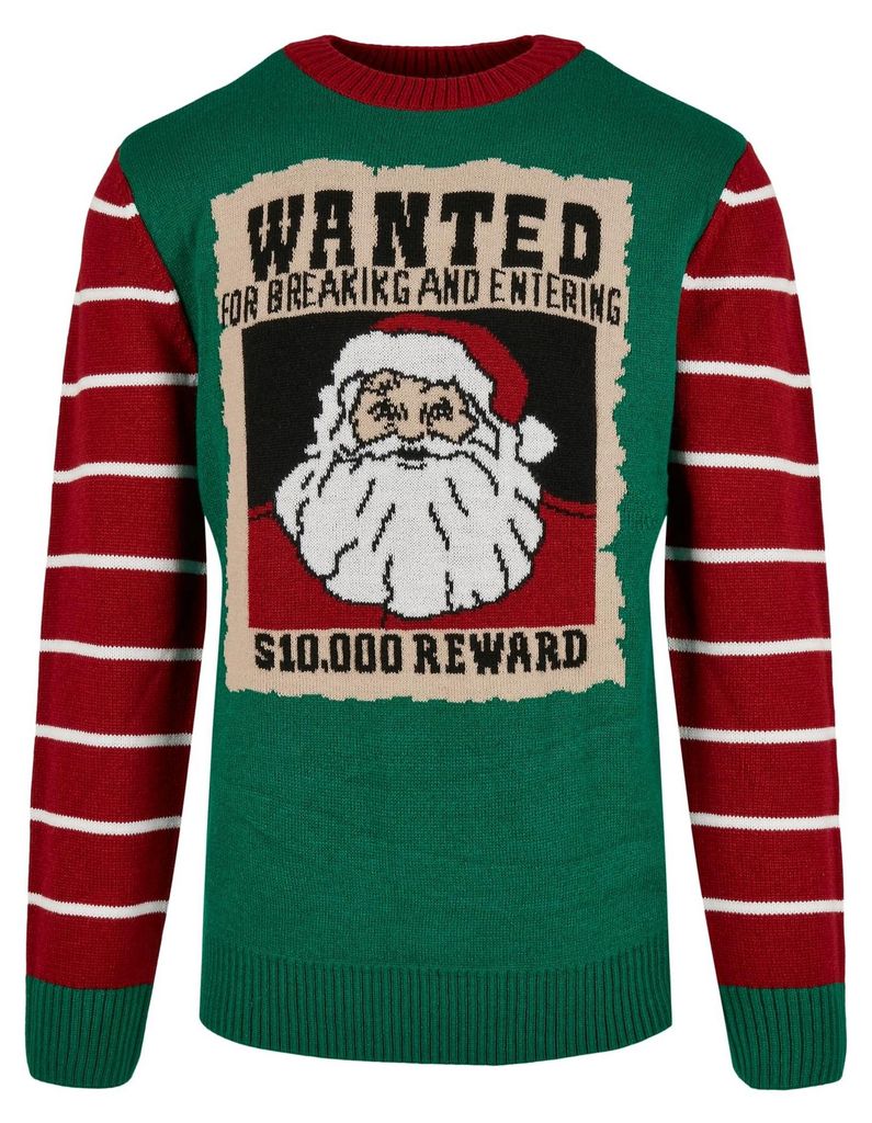 Urban Classics - Pullover für Herren - weihnachtliches Design TN1604 (XL) (Grün)