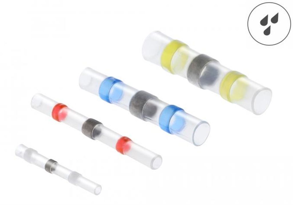 Delock Lötdrahtverbinder wasserdicht Set 50 Stück 26 - 10 AWG farbig