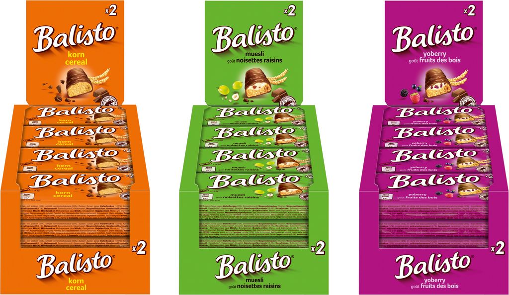 Balisto Riegel 3x 20x37g Müsli, Korn & Yoberry Produktbild 