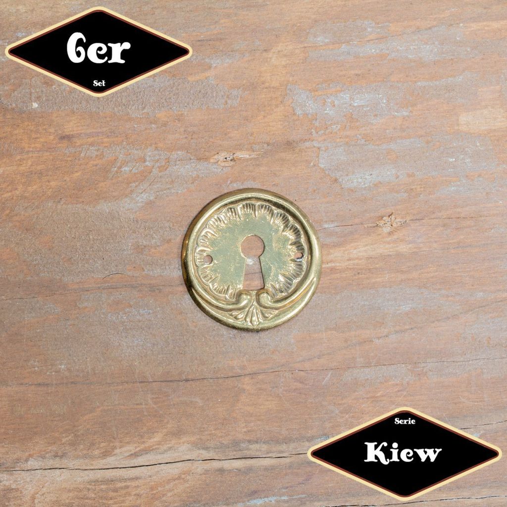 Schlüsselplatte,Serie"Kiew",6er Pack|Eisen in Messing Produktbild 