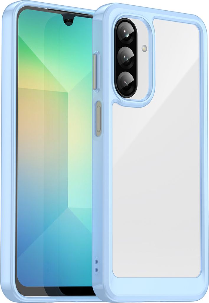 Schutzhülle für Samsung Galaxy A26 5G Klar Rückseite Stoßfeste TPU Silikon Bumper Hülle Blau