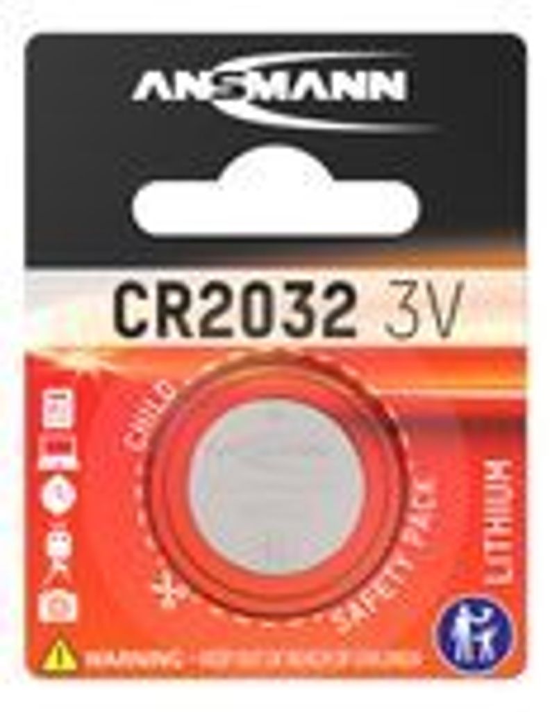 ANSMANN 10x CR2032 Batterie Lithium Knopfzelle 3V /für TAN-Gerät, Uhren, etc.