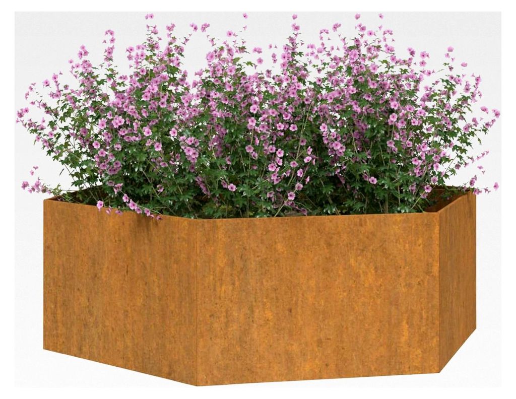 Pflanzkübel aus Cortenstahl 138x120x45cm für Balkon und Garten