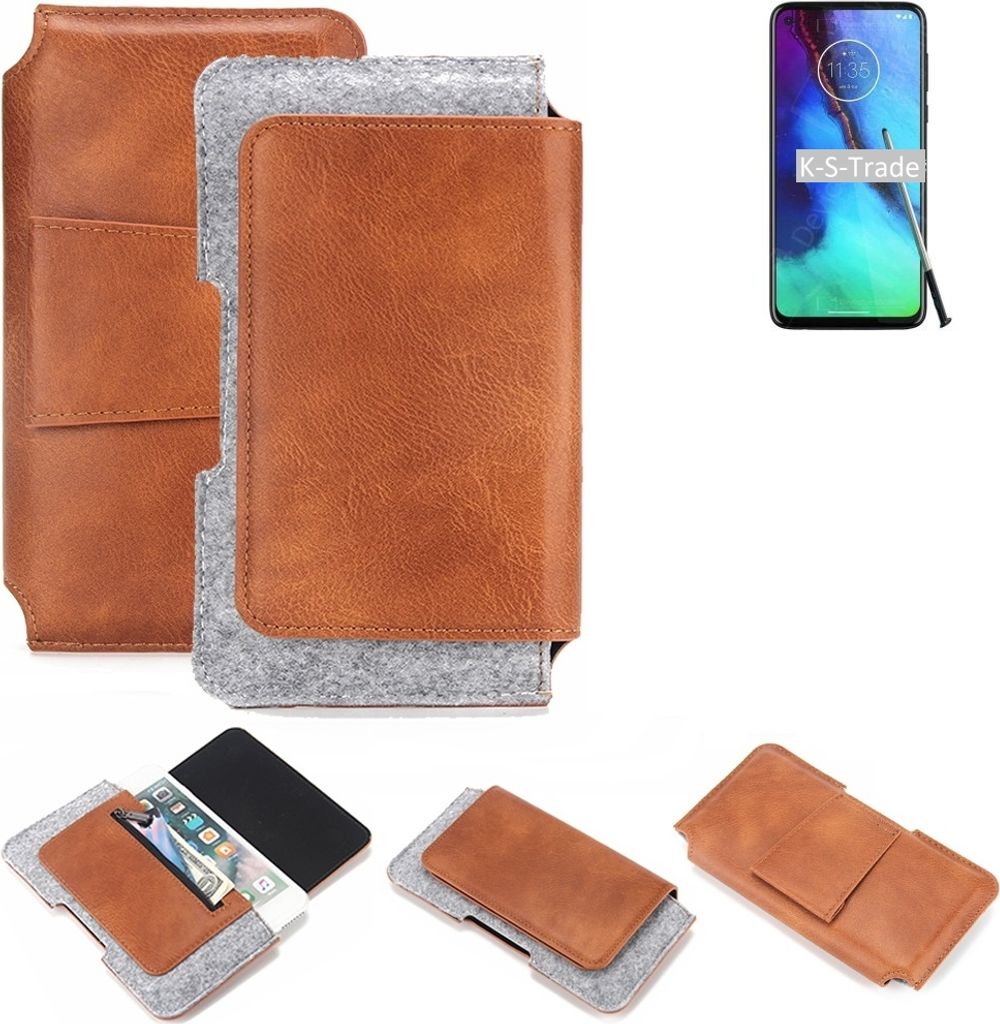 K-S-Trade Handyhülle Schutzhülle kompatibel mit Motorola Moto G Pro Gürteltasche Holster Gürtel Tasche Smartphone Tasche Handy Hülle Polyureth...