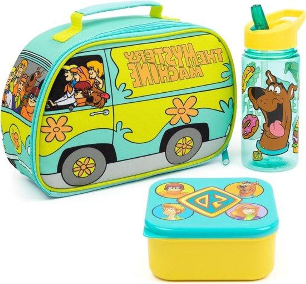 Lunchbox-Set für Kinder - blau grün - tragbar
