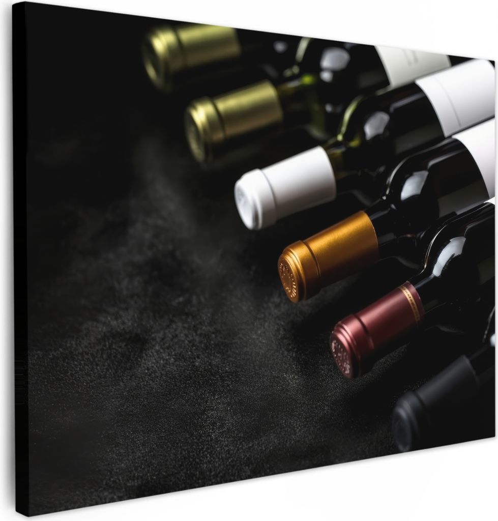 Wanddeko 80x60 cm - Getränk - Flaschen - Wein, Leinwand bilder, Wanddeko Wohnzimmer