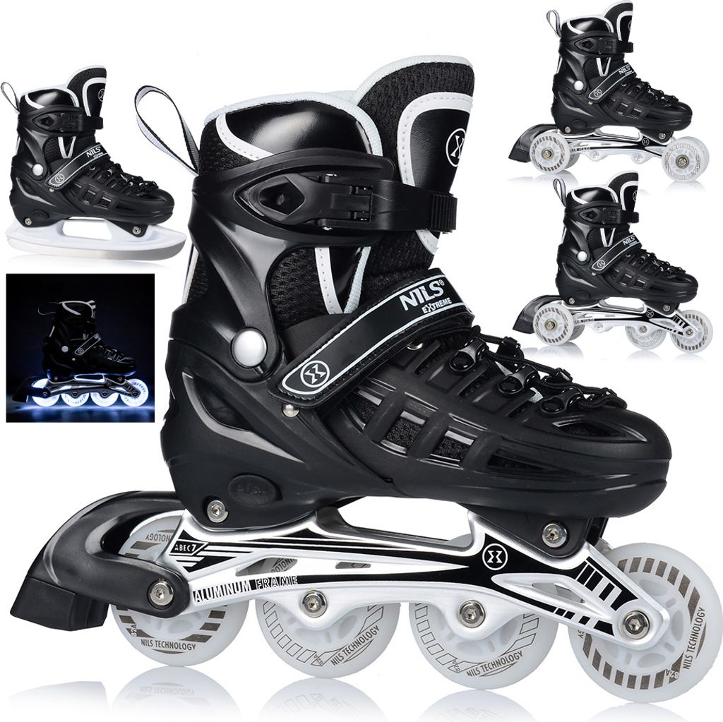 Nh10905 4V1 Black Led L(39-42) Korčule S Extreme Nils Obrázok produktu 