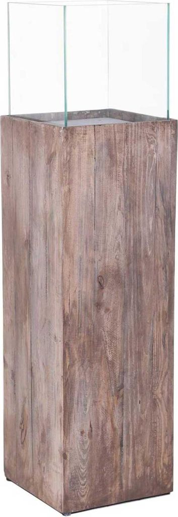 Photophore VIVANNO en bois CANDELA rectangulaire, grain Image du produit 