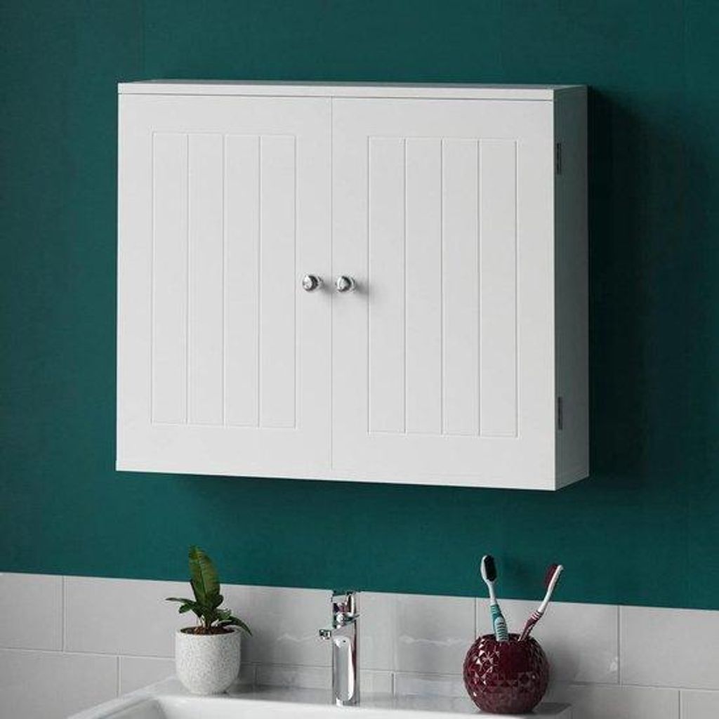 Badezimmerschrank 2 Türen Weiß