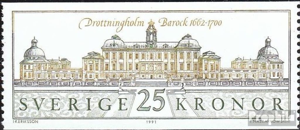 Briefmarken Schweden 1991 Mi 1662 (kompl.Ausg.) postfrisch Schloß Drottningholm