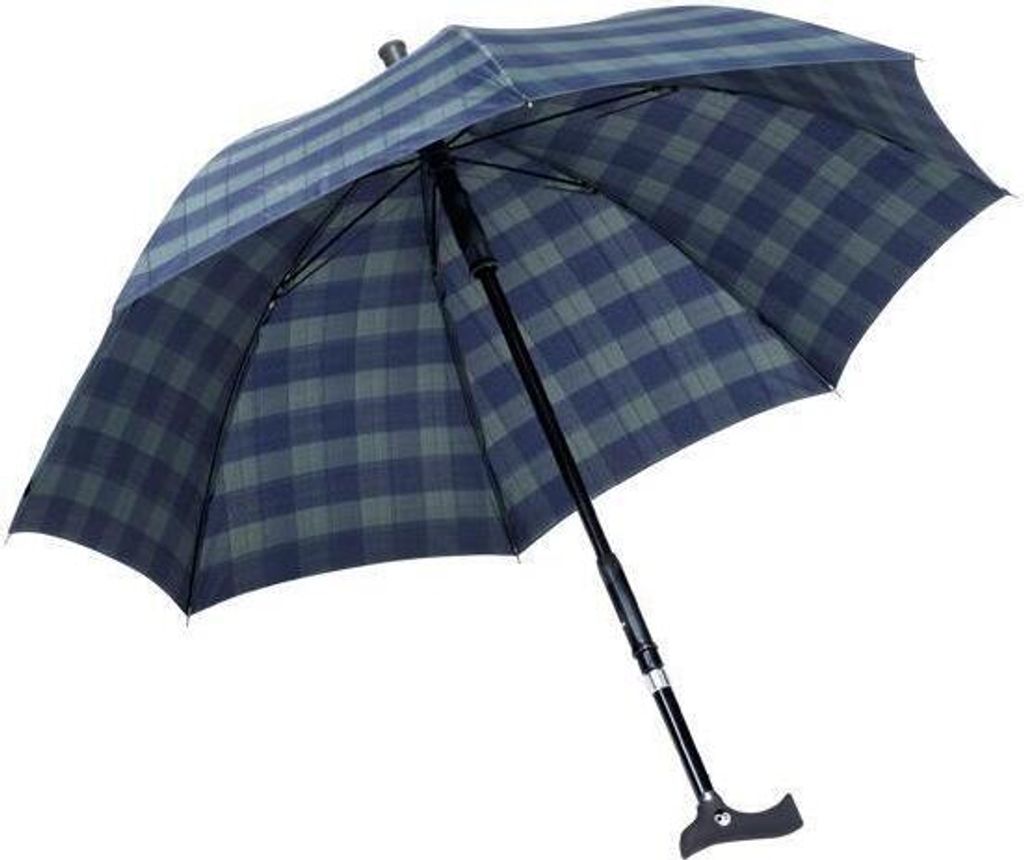 Stockschirm TWIN mit Fritzgriff, verstellbar>>>>Farbe: blau/grün
