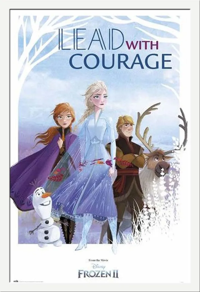 Poster Frozen 2 Encadré Prêt à Poser : Cadre Shinsuke Blanc Anti-Casse
