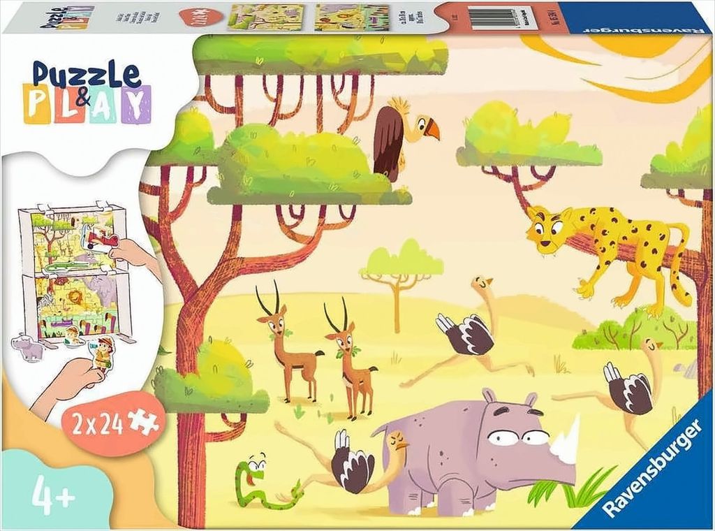 Puzzle 2x24T Puzzle&Play Safari Time 4+