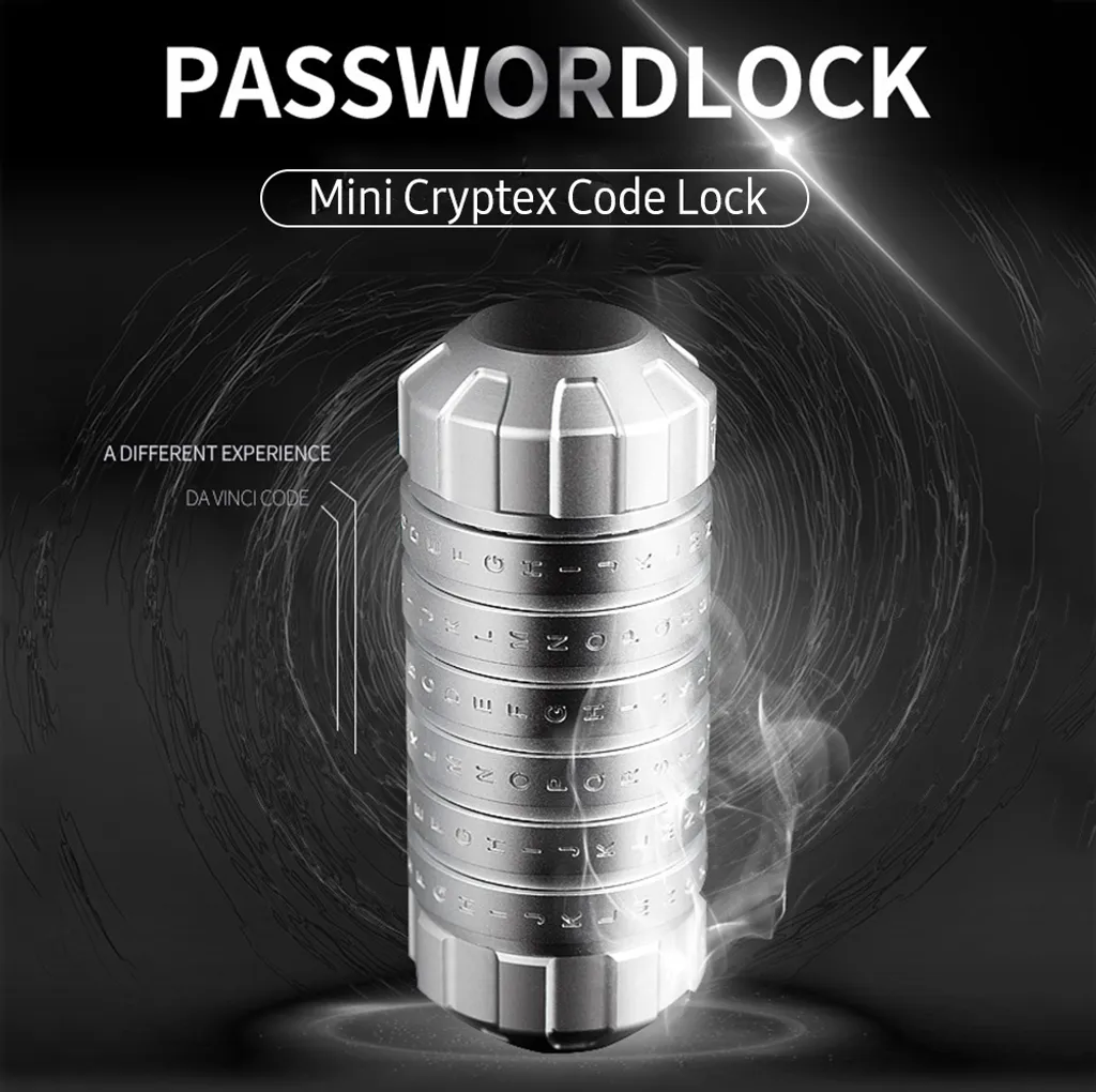 Cadeau de Saint Valentin Cryptex Argent pour Cacher un Message Secret - 4