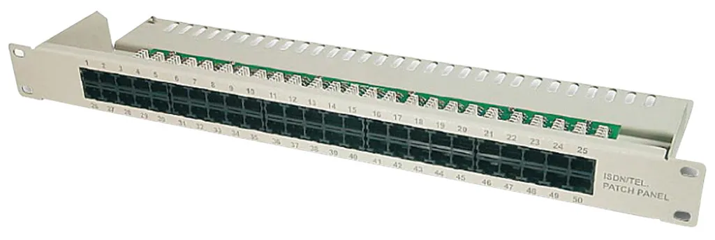 Panneau ISDN Cat. 3 DIGITUS DN-91325-1 avec 25 Ports RJ45 pour Rack 19